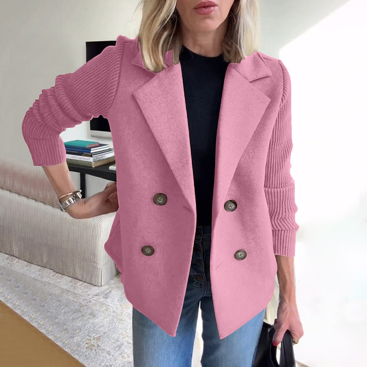 Amora | Elegant Blazer med Strikkede Ærmer