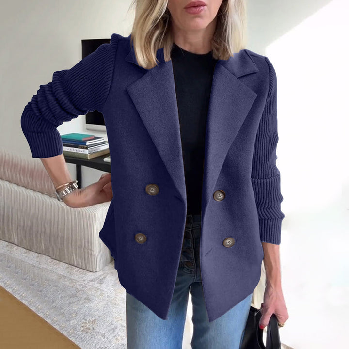 Amora | Elegant Blazer med Strikkede Ærmer
