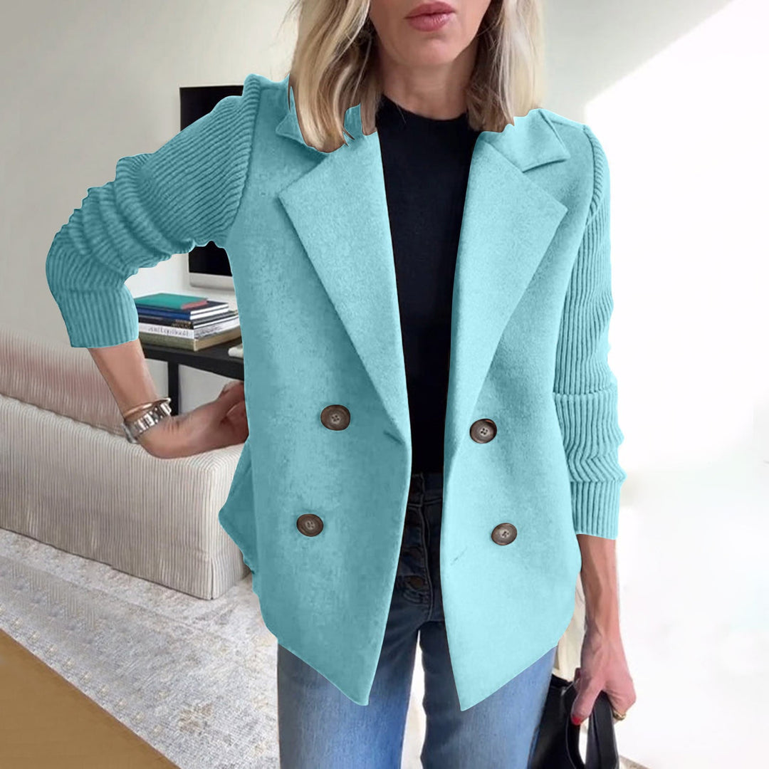 Amora | Elegant Blazer med Strikkede Ærmer