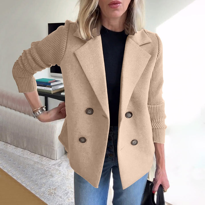 Amora | Elegant Blazer med Strikkede Ærmer
