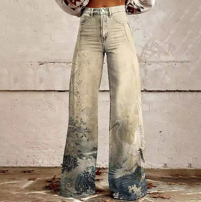 Amara™ | Boho Blomstrede Wide-Leg Bukser