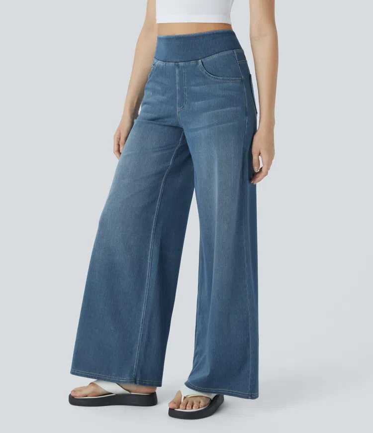 Komfortable jeans med høj talje