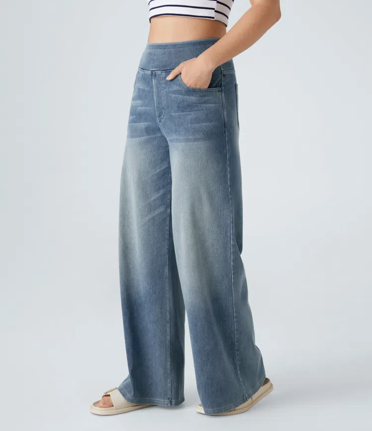 Komfortable jeans med høj talje