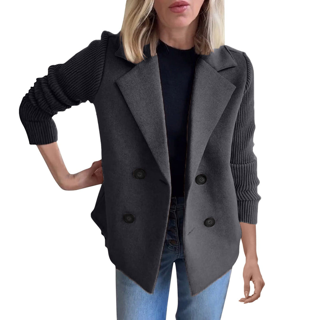Amora | Elegant Blazer med Strikkede Ærmer