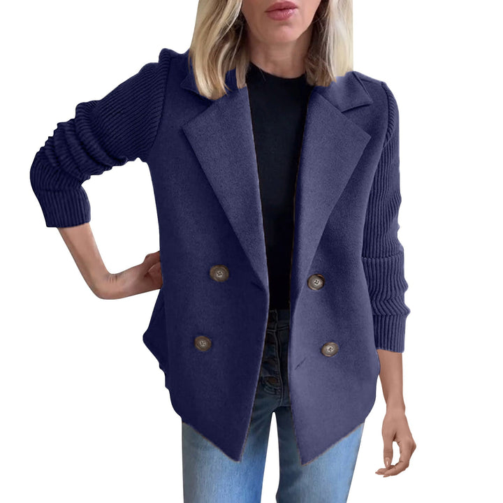 Amora | Elegant Blazer med Strikkede Ærmer