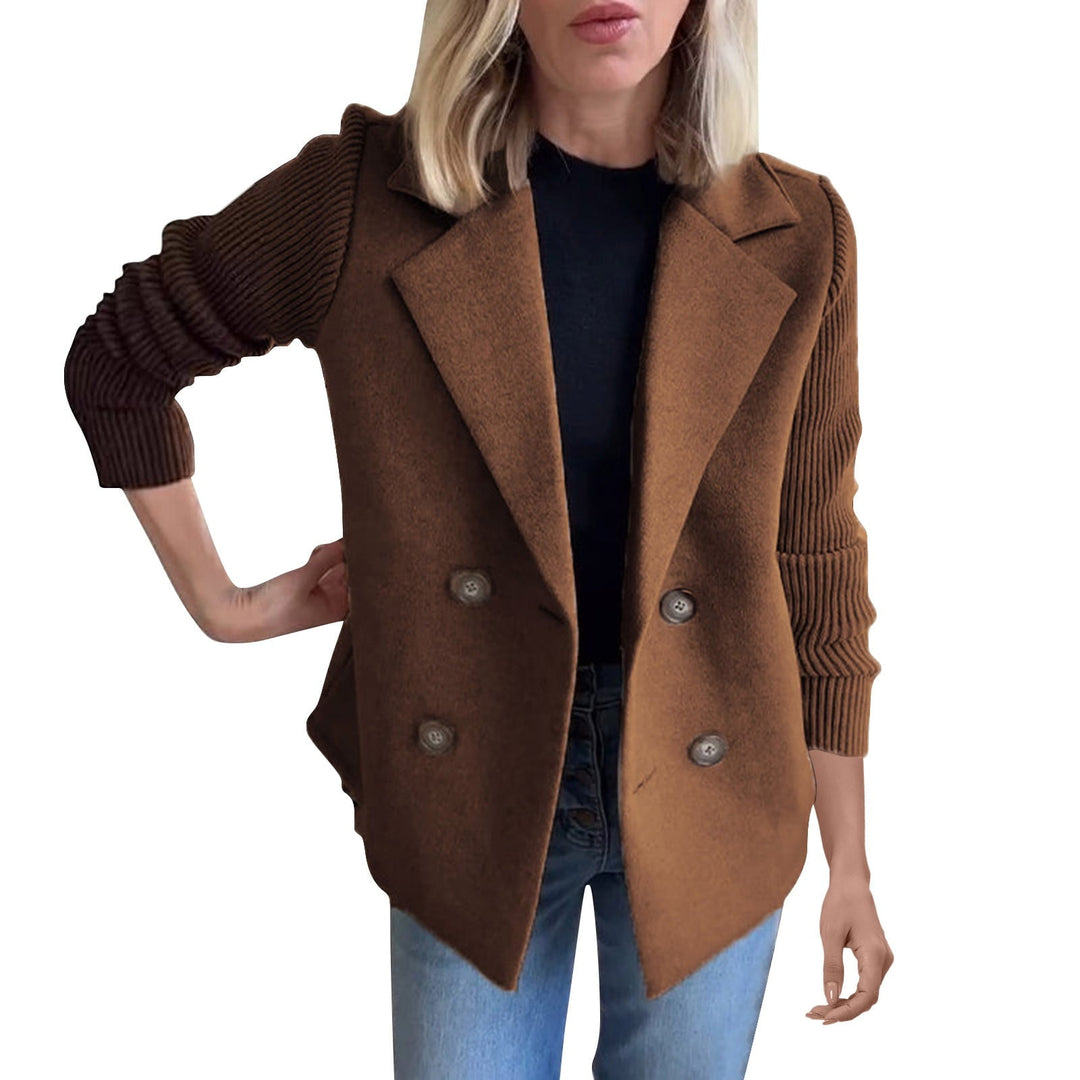 Amora | Elegant Blazer med Strikkede Ærmer