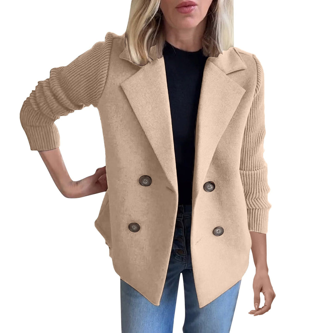 Amora | Elegant Blazer med Strikkede Ærmer