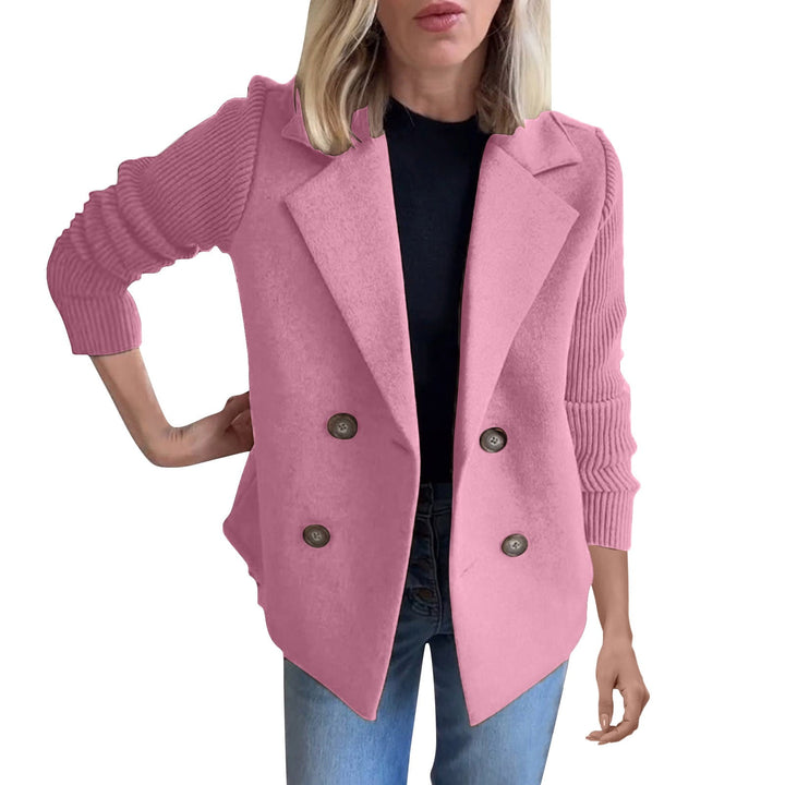 Amora | Elegant Blazer med Strikkede Ærmer