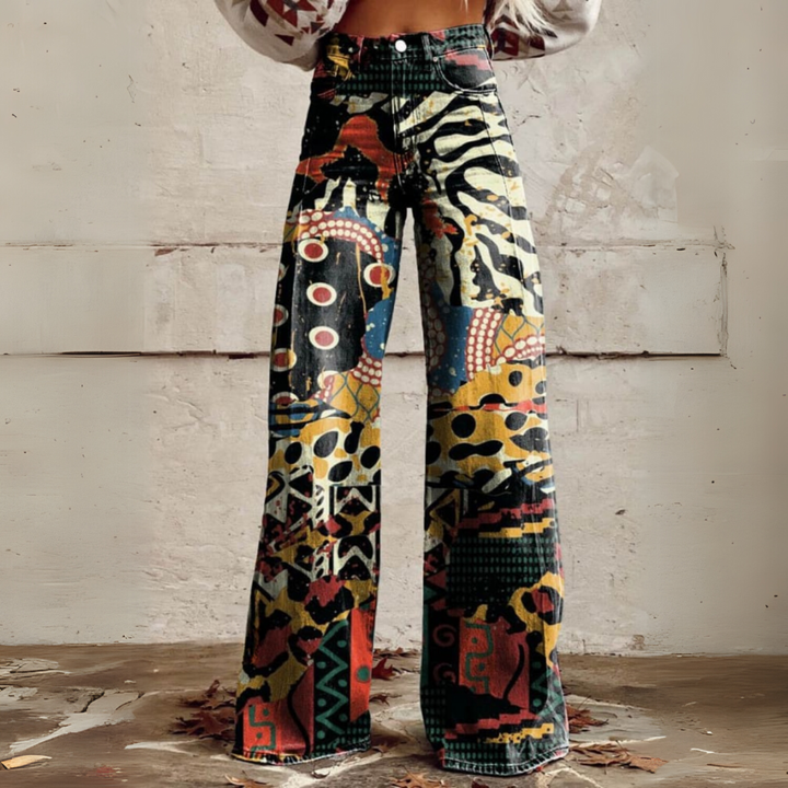 Amara™ | Boho Blomstrede Wide-Leg Bukser