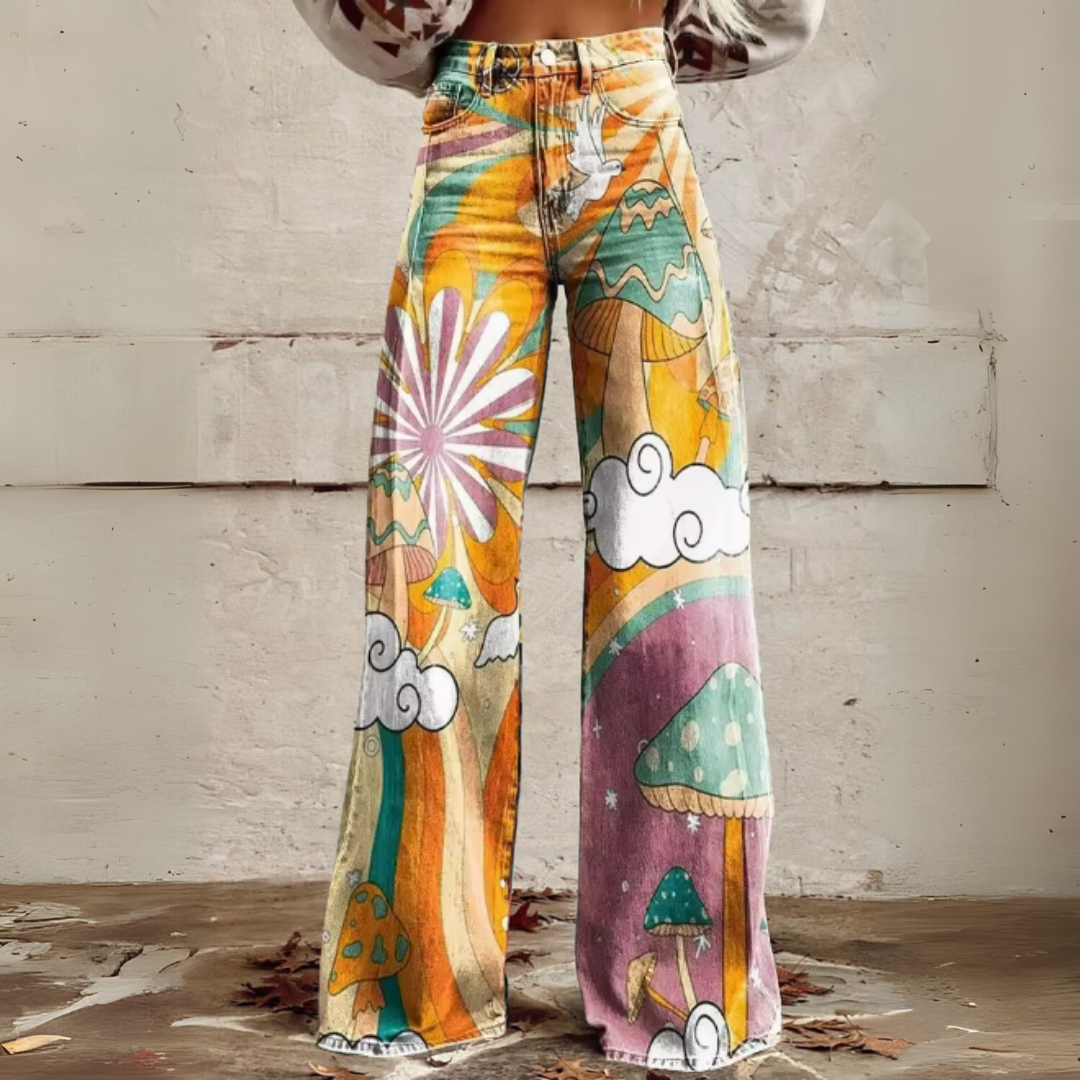 Amara™ | Boho Blomstrede Wide-Leg Bukser