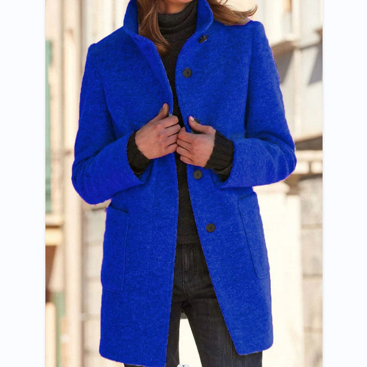 Amalie™ | Elegant lang frakke med knapper