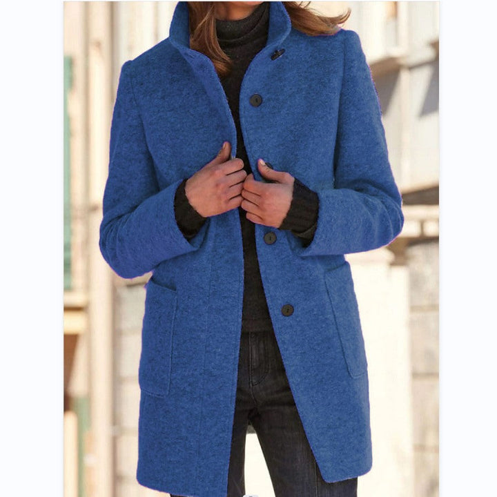 Amalie™ | Elegant lang frakke med knapper