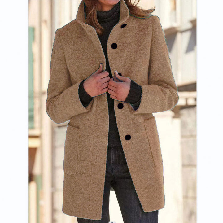 Amalie™ | Elegant lang frakke med knapper