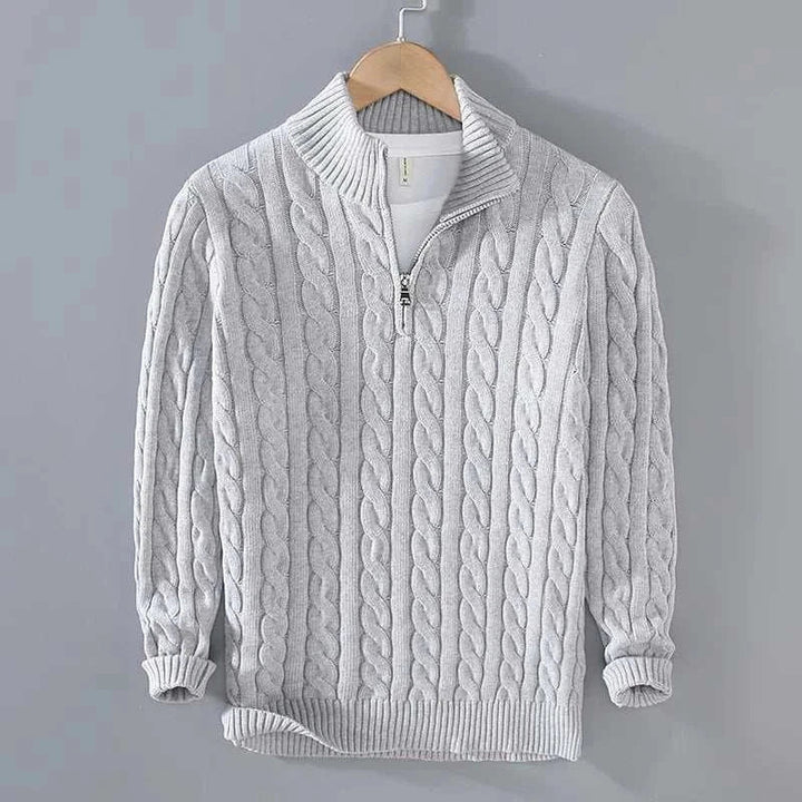 Marco™ | Sweater med halv lynlås
