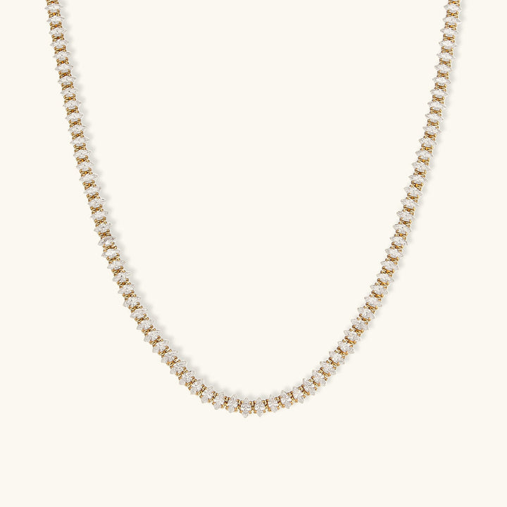 Wisteria Tennis Halskæde med Diamanter | 18k Guld