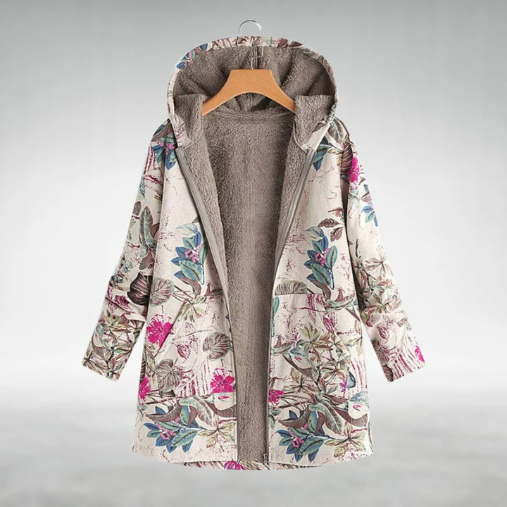Anna™ | Stilfuld Blomstret Fleecejakke