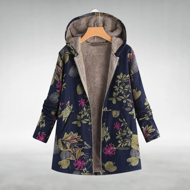 Anna™ | Stilfuld Blomstret Fleecejakke