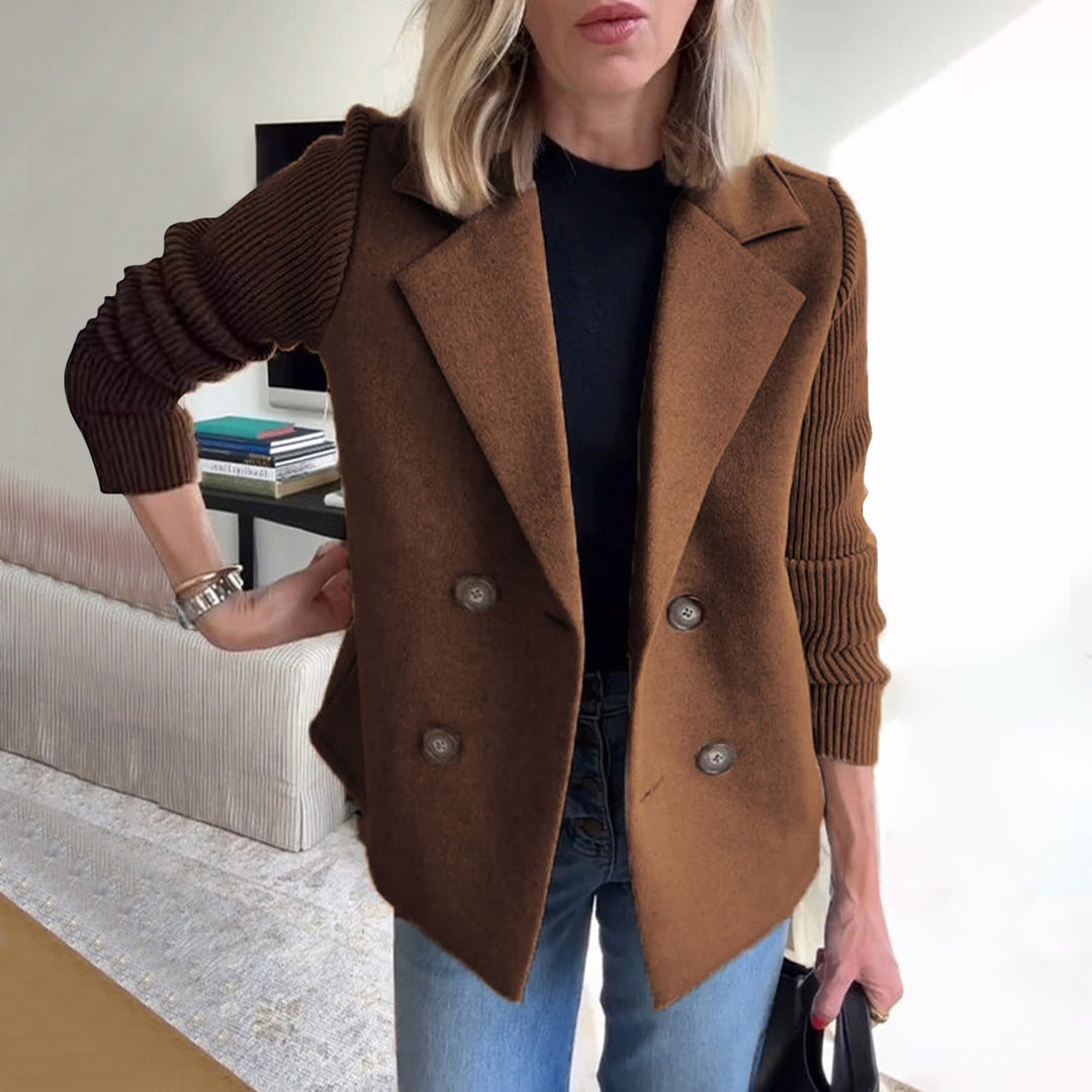 Amora | Elegant Blazer med Strikkede Ærmer