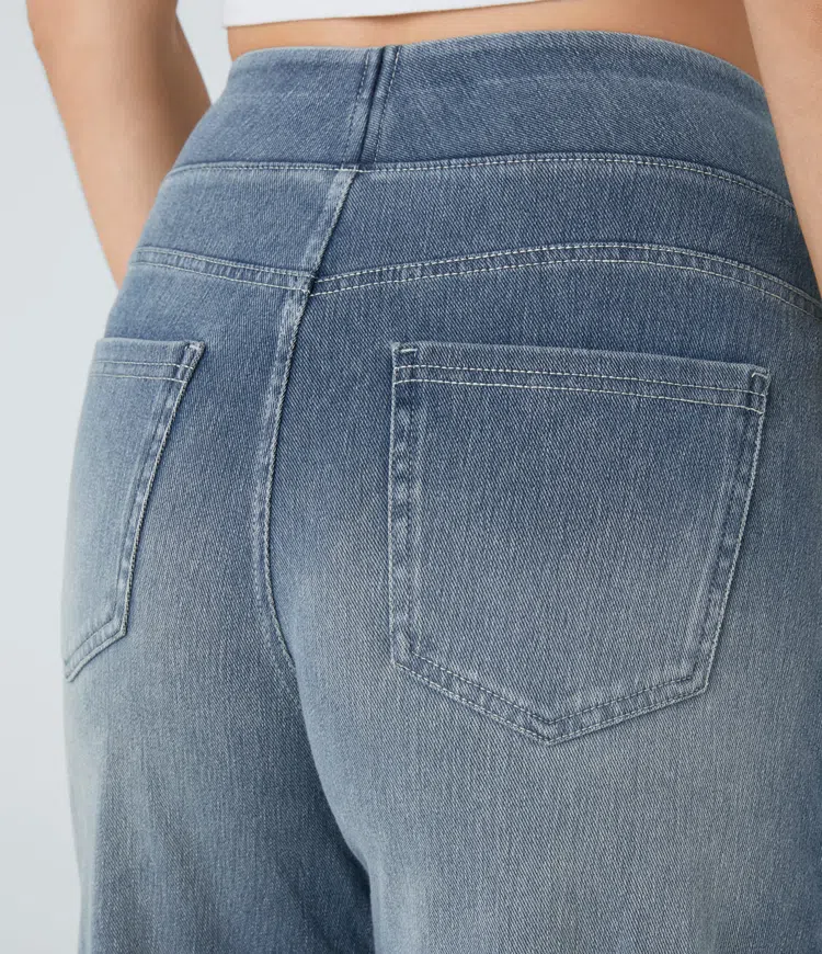 Komfortable jeans med høj talje