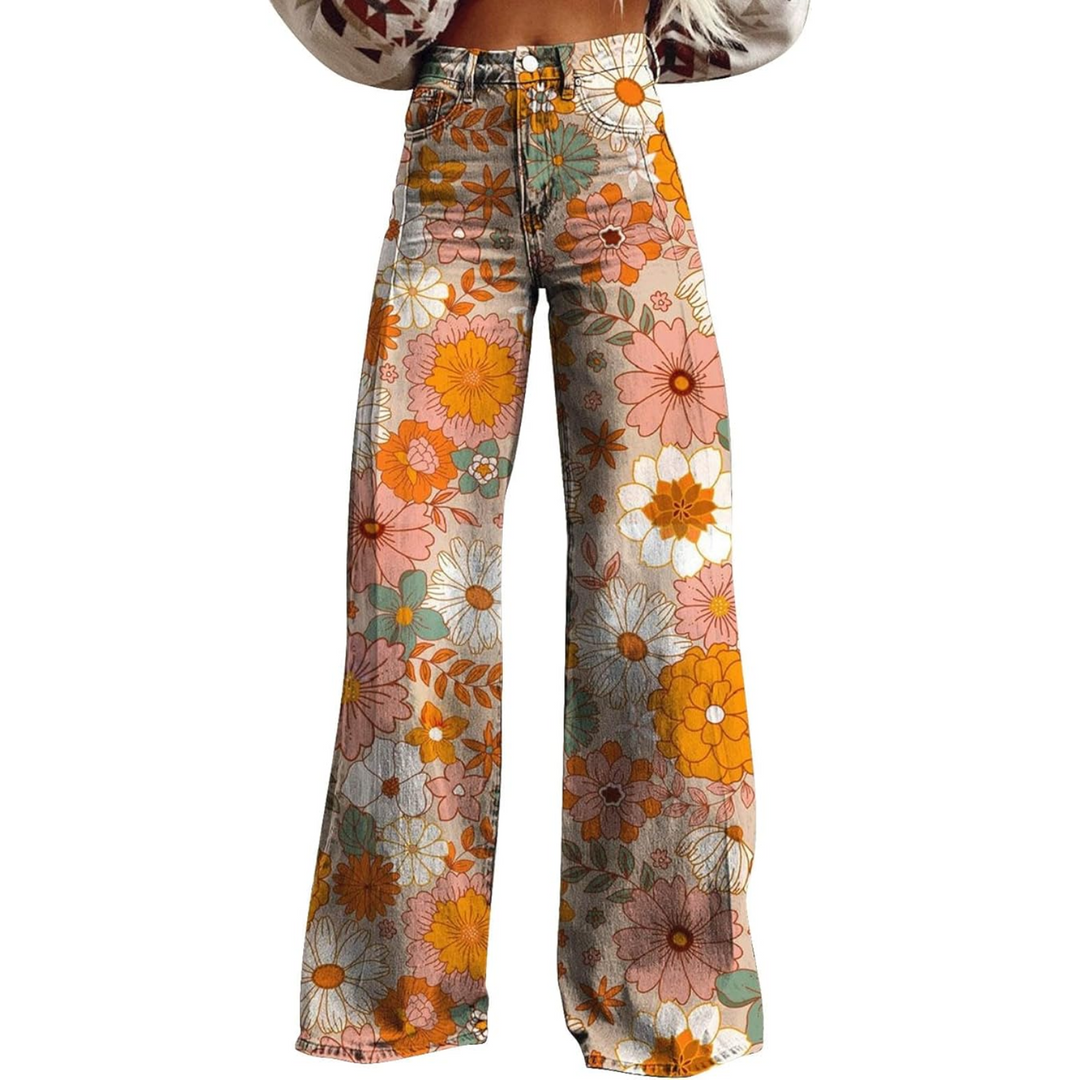 Amara™ | Boho Blomstrede Wide-Leg Bukser