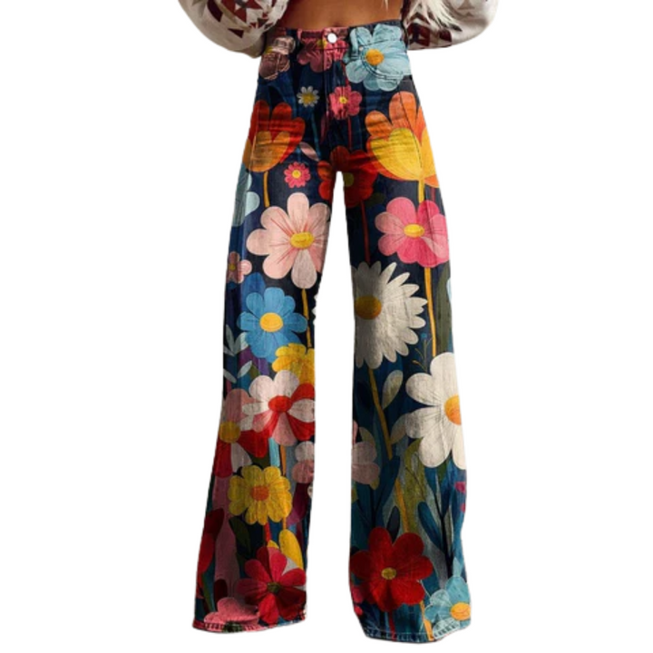 Amara™ | Boho Blomstrede Wide-Leg Bukser