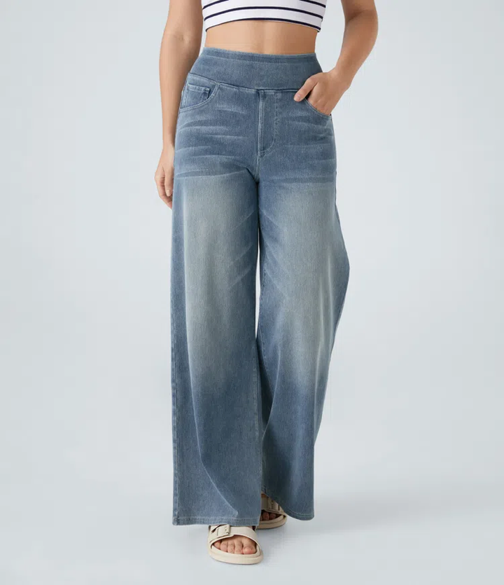 Komfortable jeans med høj talje