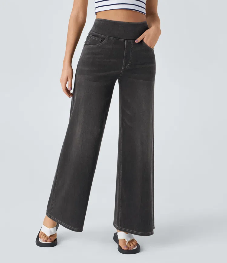 Komfortable jeans med høj talje