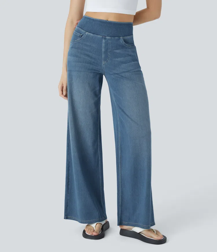 Komfortable jeans med høj talje