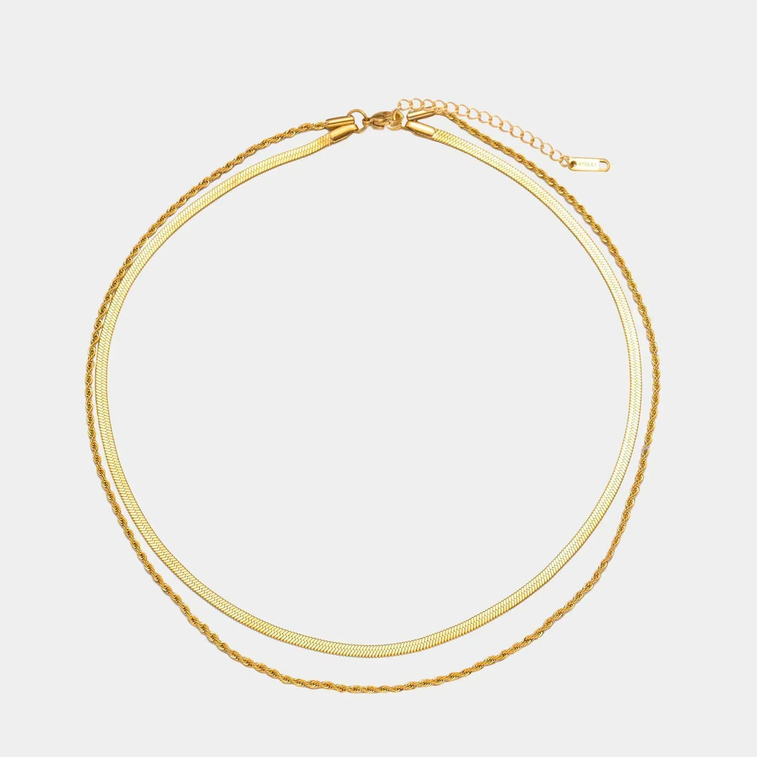 Hailey Flerlags Halskæde | 18k Guld
