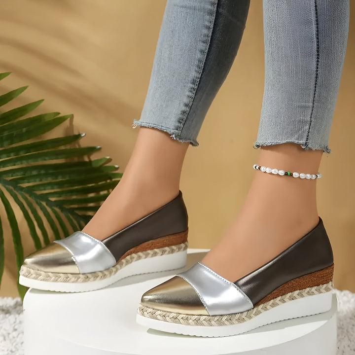Cassie™ | Elegante Metallic Kile-Espadriller